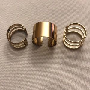 3 piece gold ring set